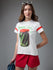 Womens Printed Round Neck Regular Fit Tshirt