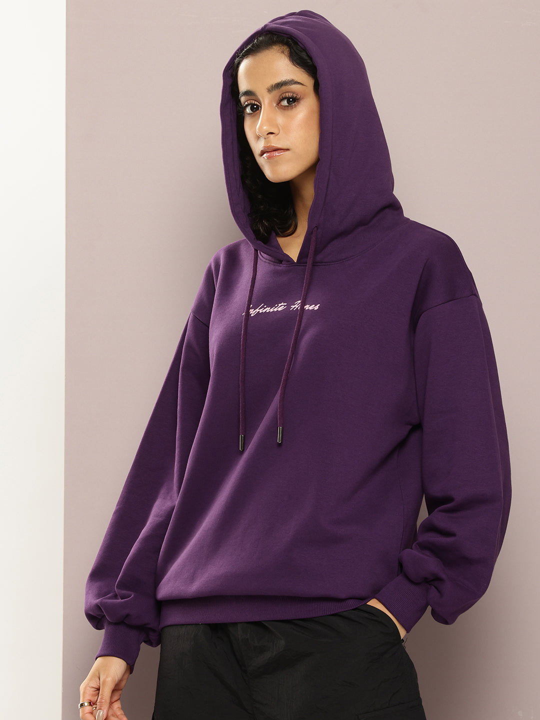 Womens Long Sleeve Oversized Hooded Sweatshirt