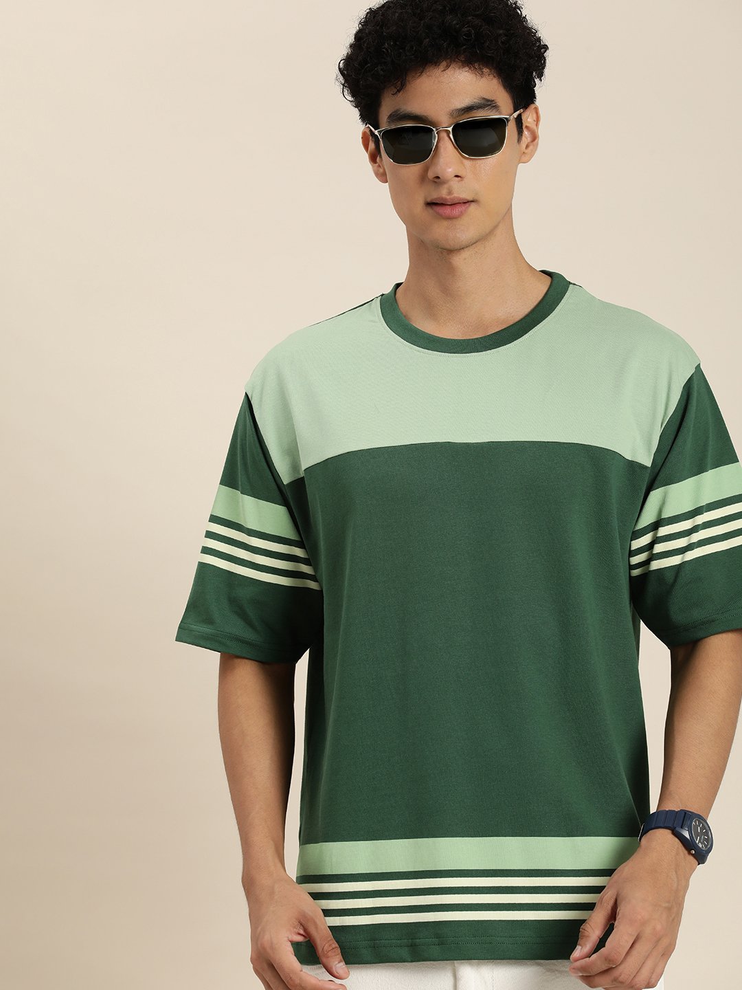 Mens Half Sleeve Round Neck Oversized Fit T-Shirts