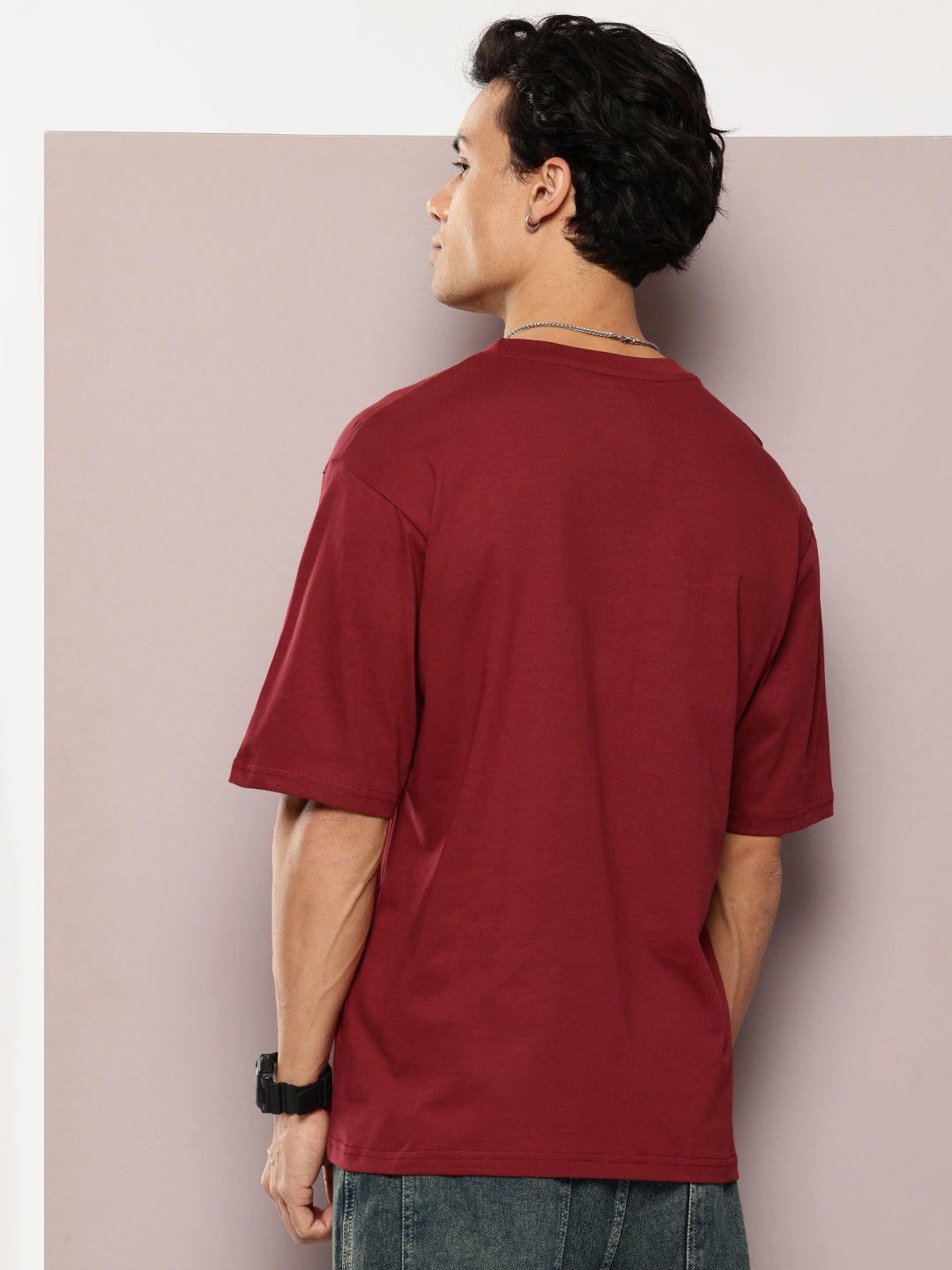 Mens Half Sleeve Round Neck Printed Oversized Fit Tshirts