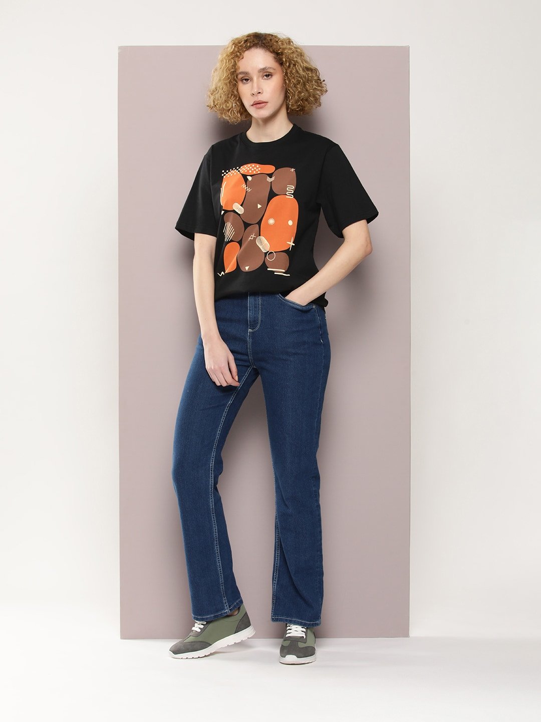 Womens Half Sleeve Round Neck Oversized Fit T-Shirts