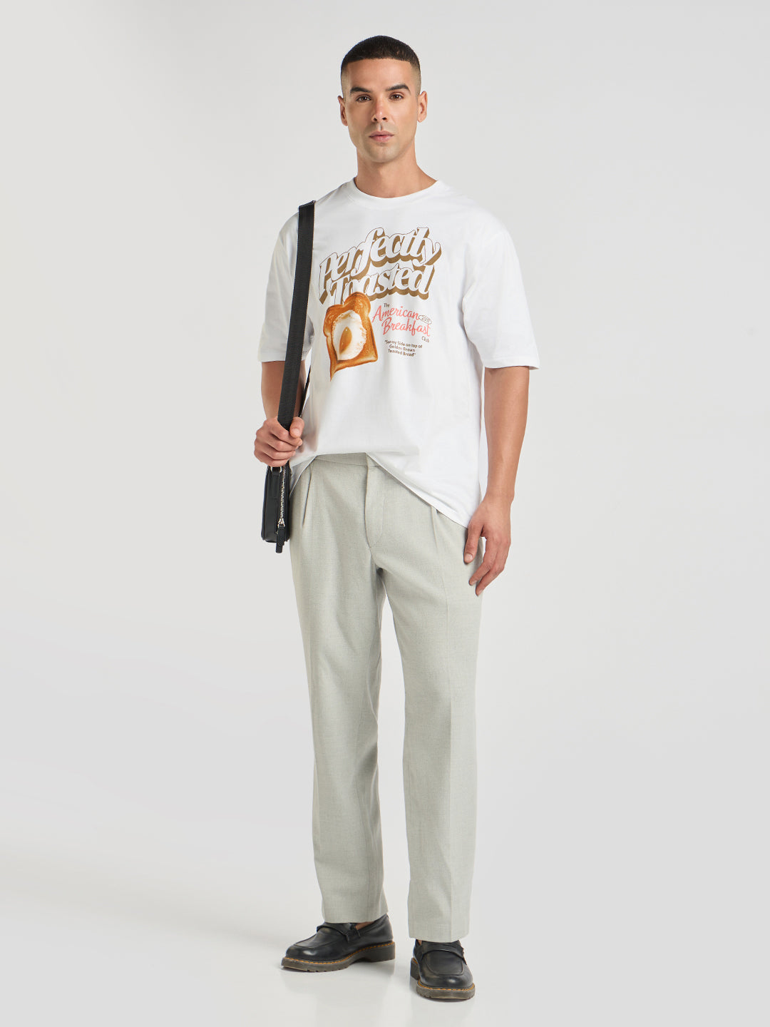 Mens Printed Oversized Cotton Round Neck Tshirt