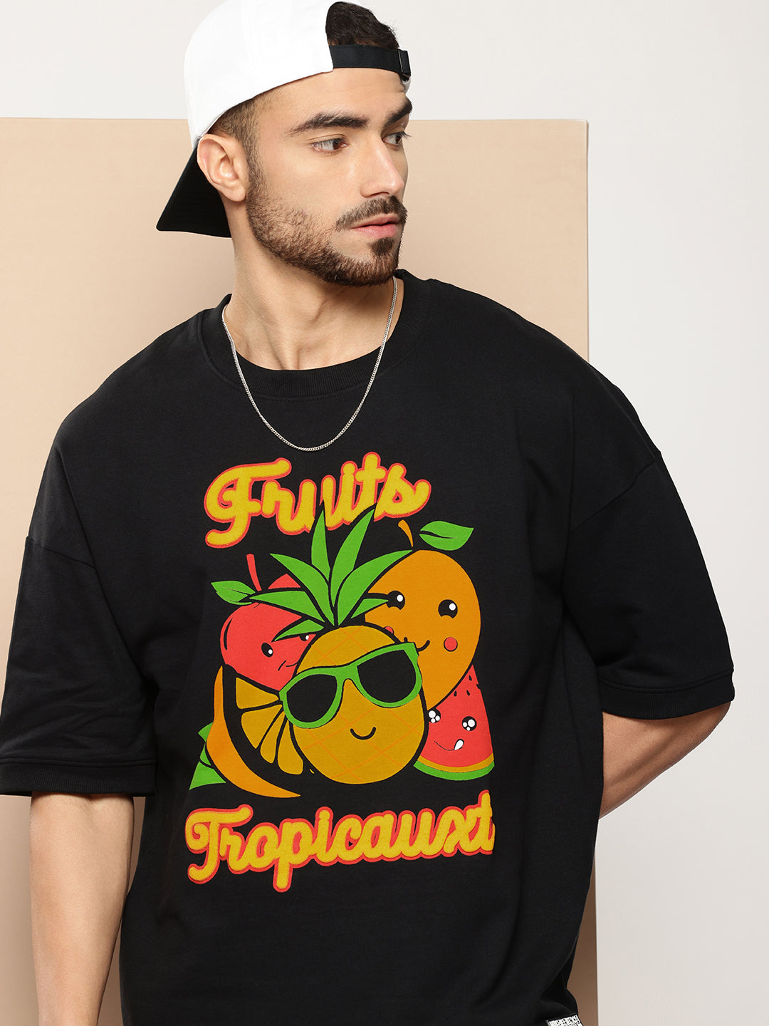 Mens Half Sleeve Round Neck Printed Oversized Fit Tshirts