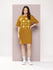 Womens Oversized Short Sleeves Printed Tshirt Dress