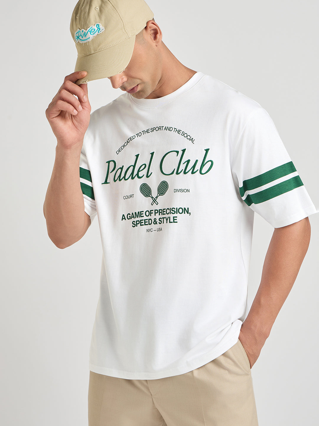Mens Printed Oversized Half Sleeve Round Neck Tshirt