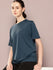 Womens Short Sleeve Round Neck Oversized Polyster Tshirt