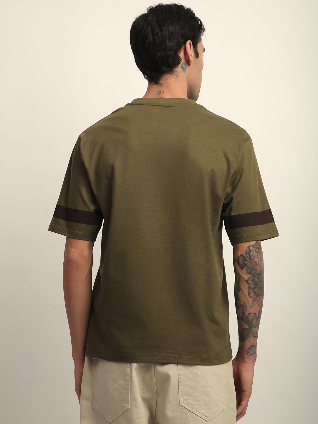 Mens Half Sleeve Round Neck Printed Oversized Fit Tshirts