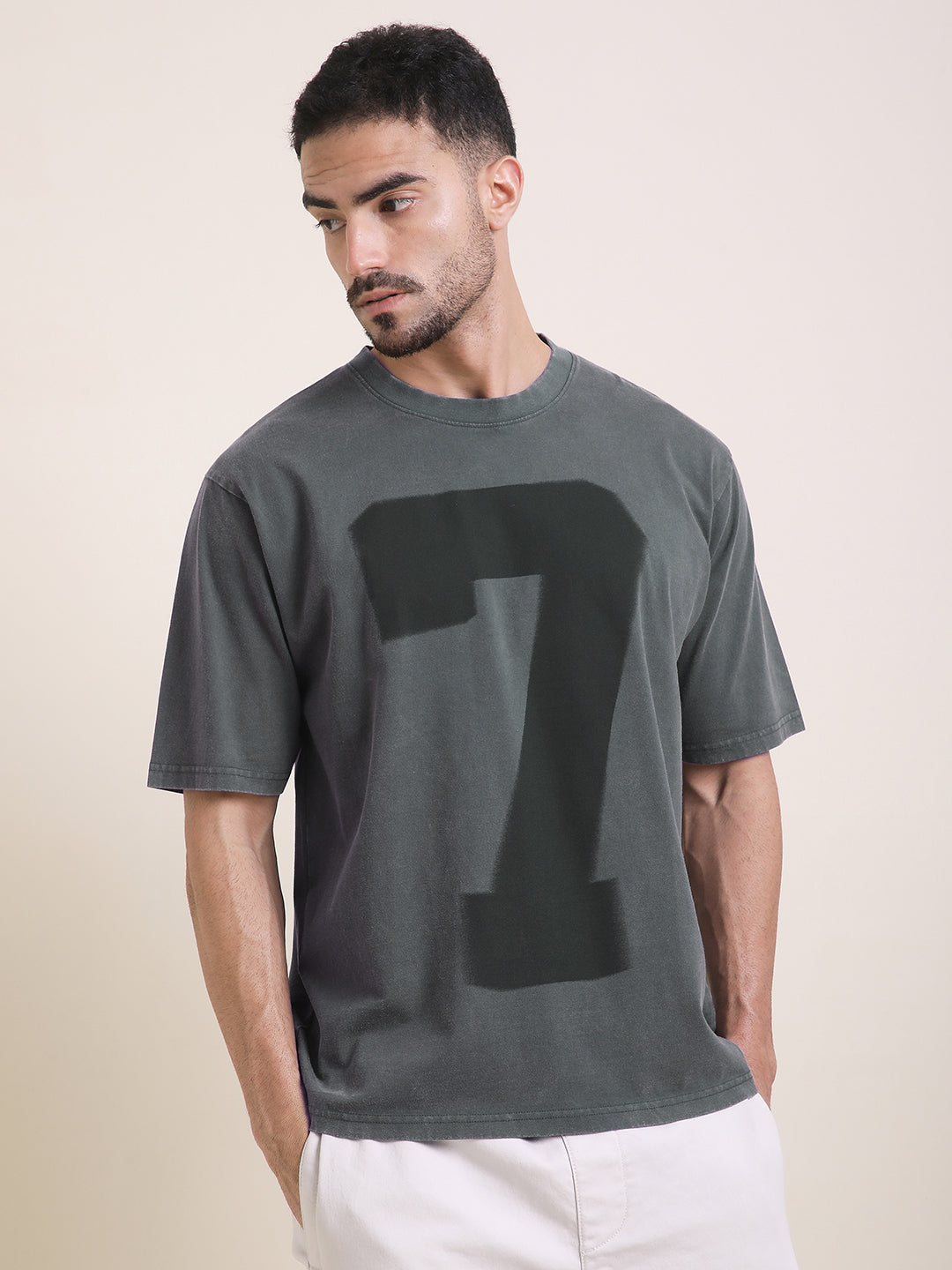 Mens Half Sleeve Round Neck Printed Oversized Fit Tshirts
