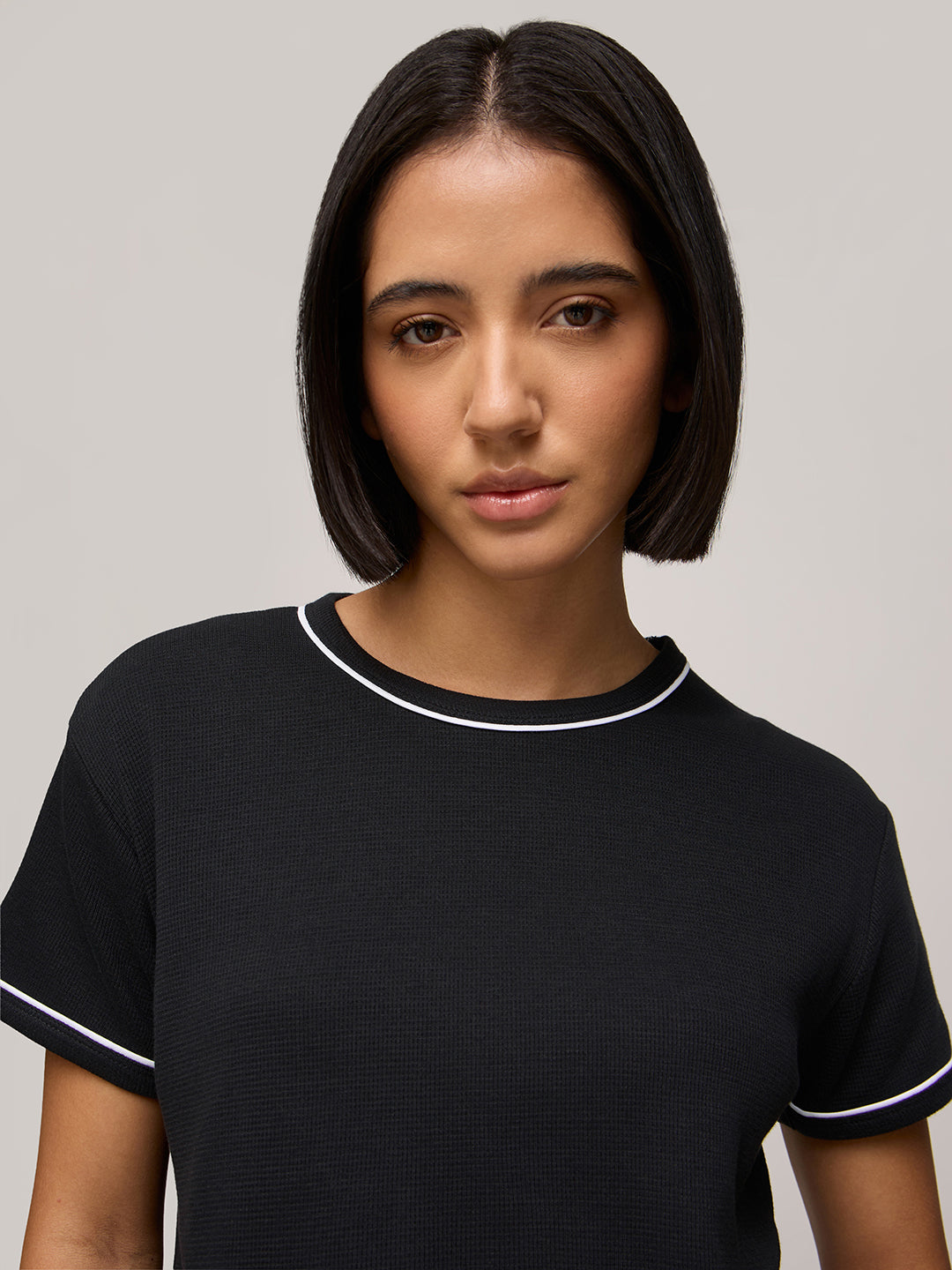 Womens Embroidery Regular Fit Cotton T-Shirt