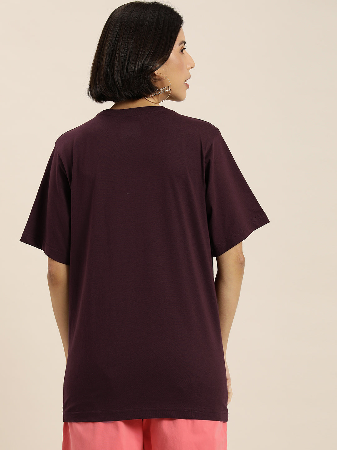 Womens Half Sleeve Round Neck Oversized Fit T-Shirts