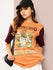 Womens Short Sleeve Printed Oversized Fit Tshirt