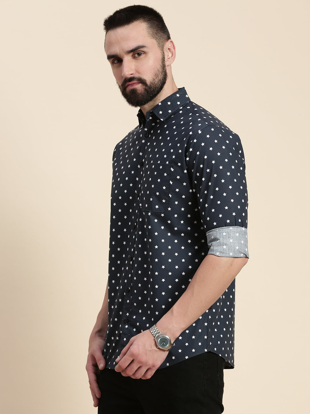 Men All Over Printed Full Sleeve Shirt With Pocket