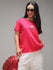 Womens Half Sleeve Round Neck Embroidery Boxy Fit Tshirts