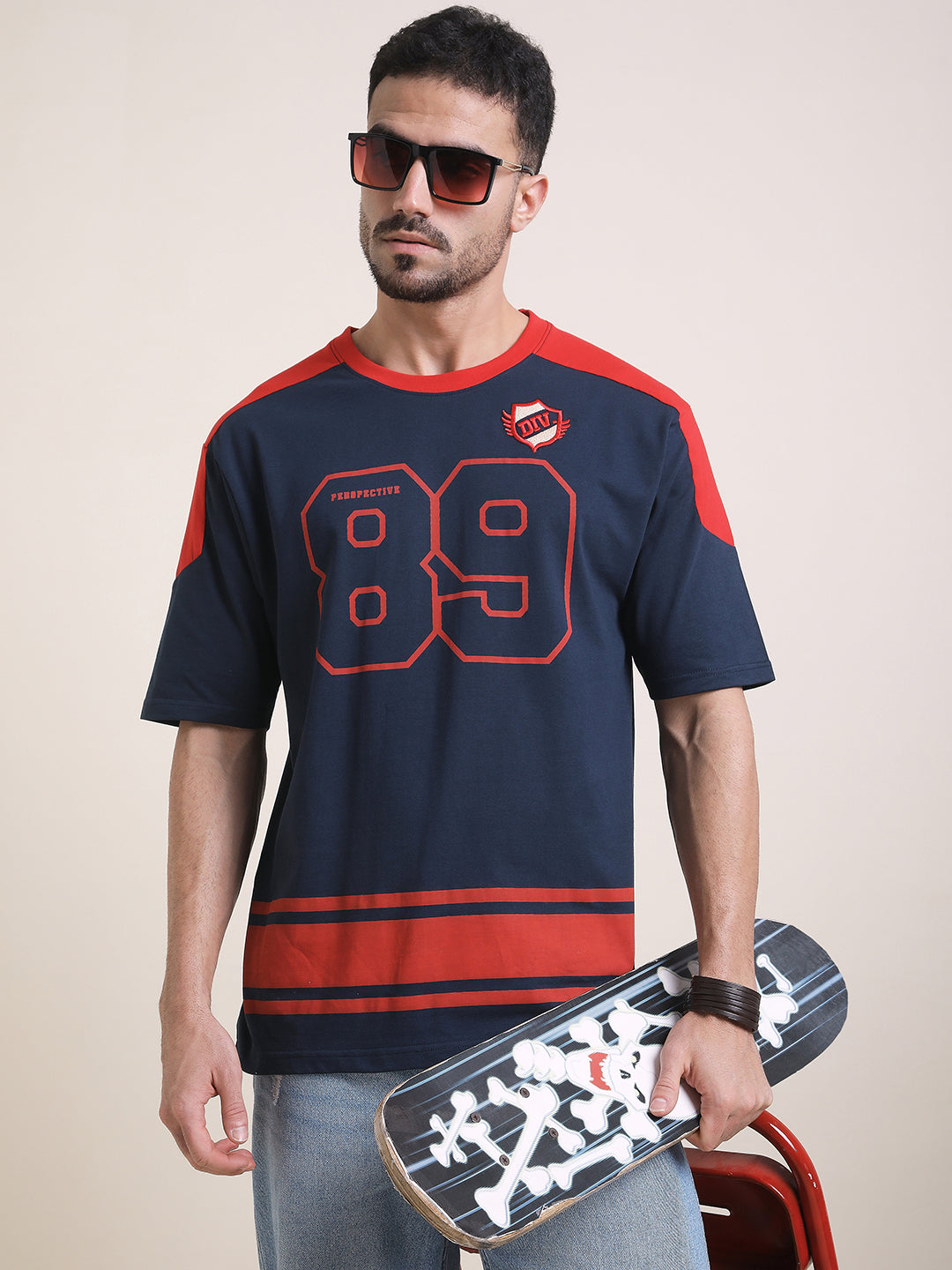 Mens Half Sleeve Round Neck Printed Oversized Fit Tshirts