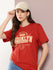 Womens Half Sleeve Round Neck Printed Oversized Fit Tshirts