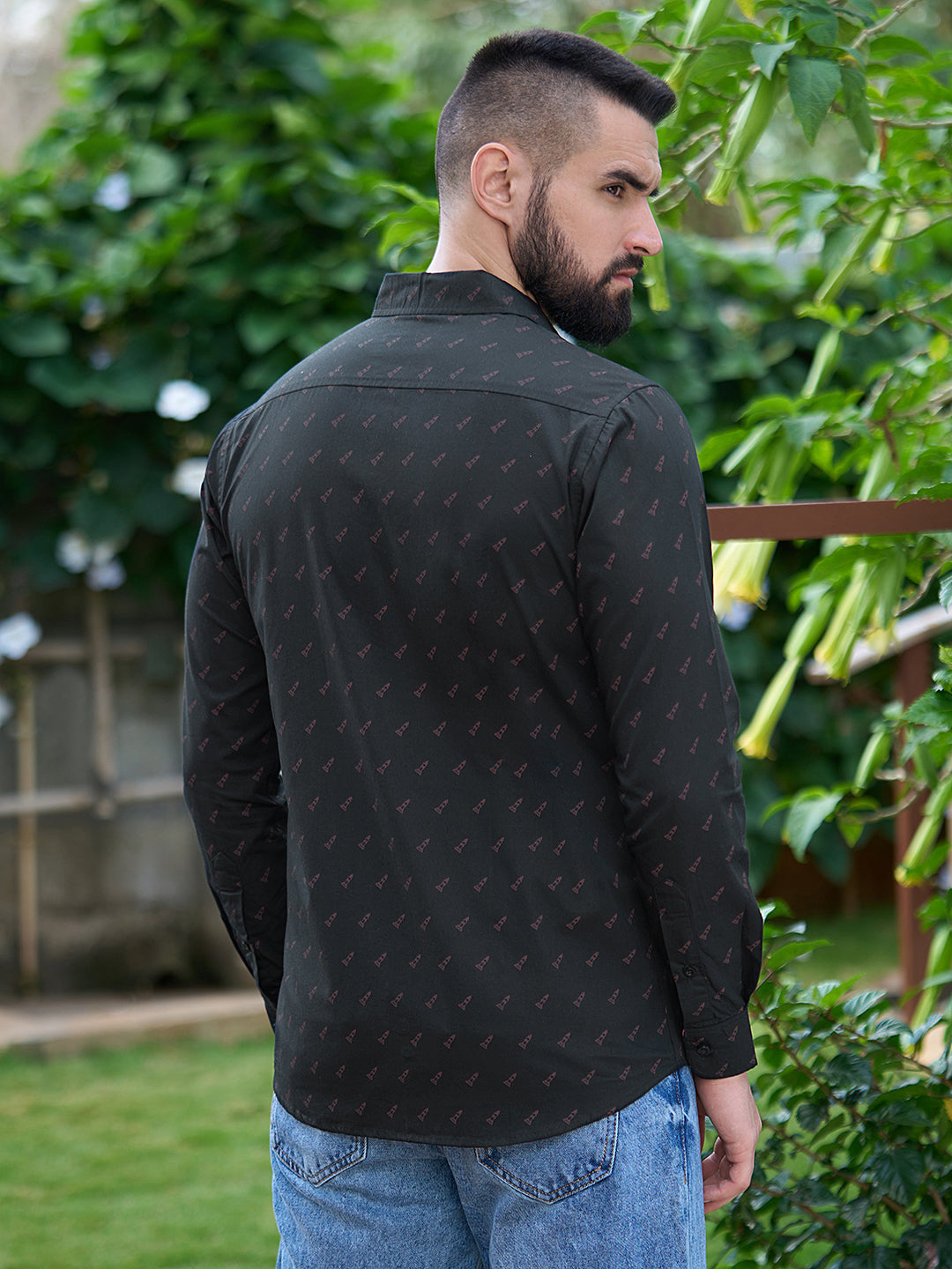 Men All Over Printed Full Sleeve Shirt With Pocket