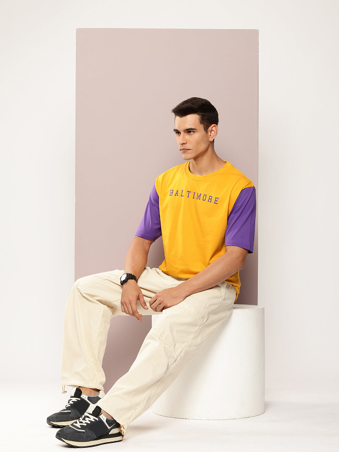Mens Half Sleeve Round Neck Printed Oversized Fit Tshirts