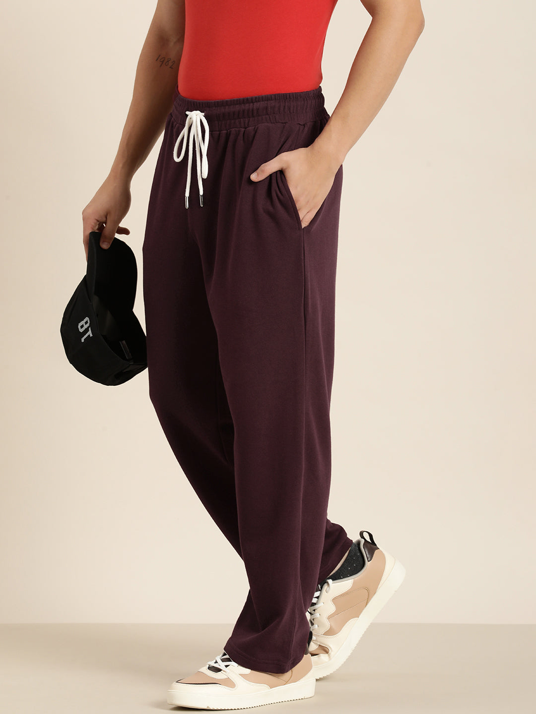 Men Lightweight Relaxed Fit Baggy Korean Pant