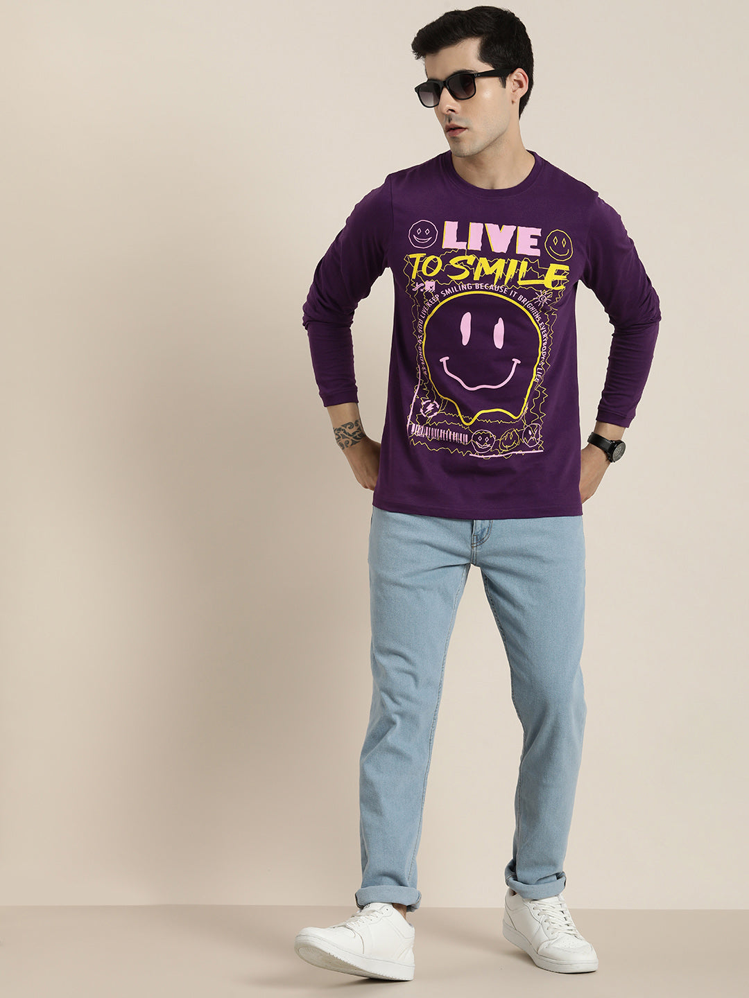 Mens Full Sleeve Round Neck Regular Fit T-Shirts
