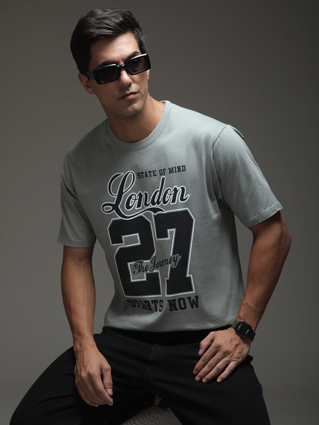 Mens Half Sleeve Round Neck Printed Oversized Fit Tshirts