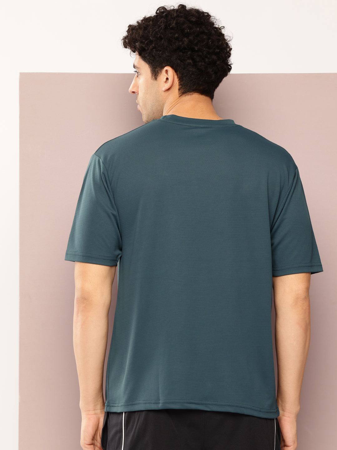 Mens Short Sleeve Round Neck Oversized Polyster Tshirt