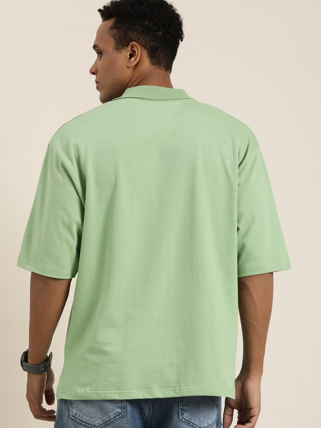 Mens Half Sleeve Oversized Fit Polo T-Shirts