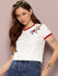 Womens Half Sleeve Round Neck Embroidered Regular Fit Tshirts
