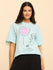 Womens Puff Printed Oversized Fit Cotton T-Shirt