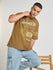 Mens Printed Oversized Half Sleeve Round Neck Tshirt