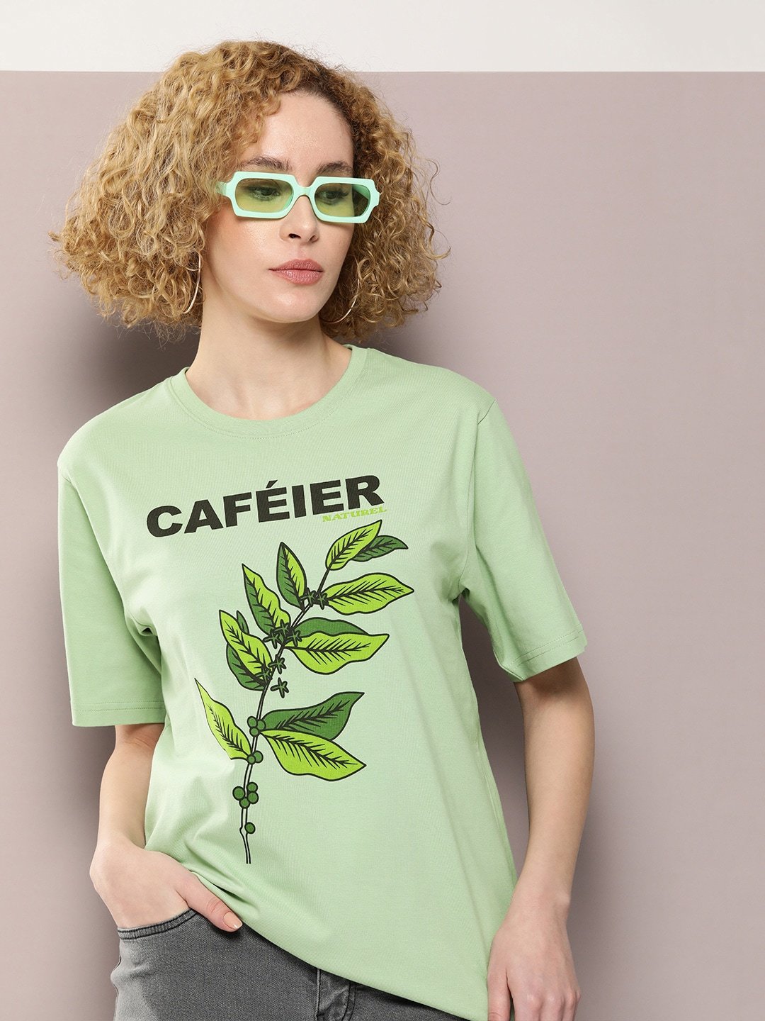 Womens Half Sleeve Round Neck Oversized Fit T-Shirts