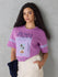 Womens Half Sleeve Printed Oversized Fit Tshirt