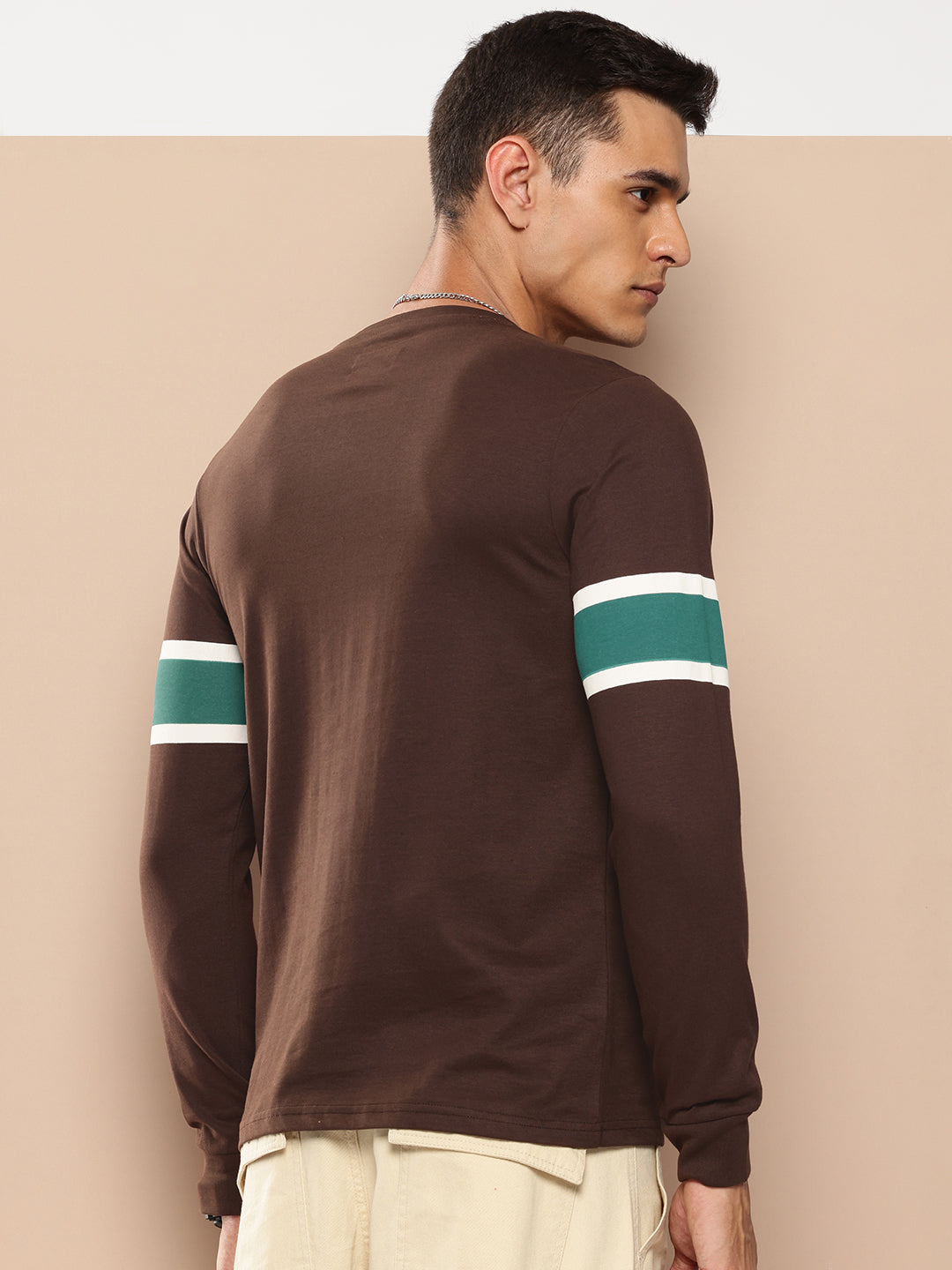 Mens Full Sleeve Round Neck Printed Regular Fit Tshirts