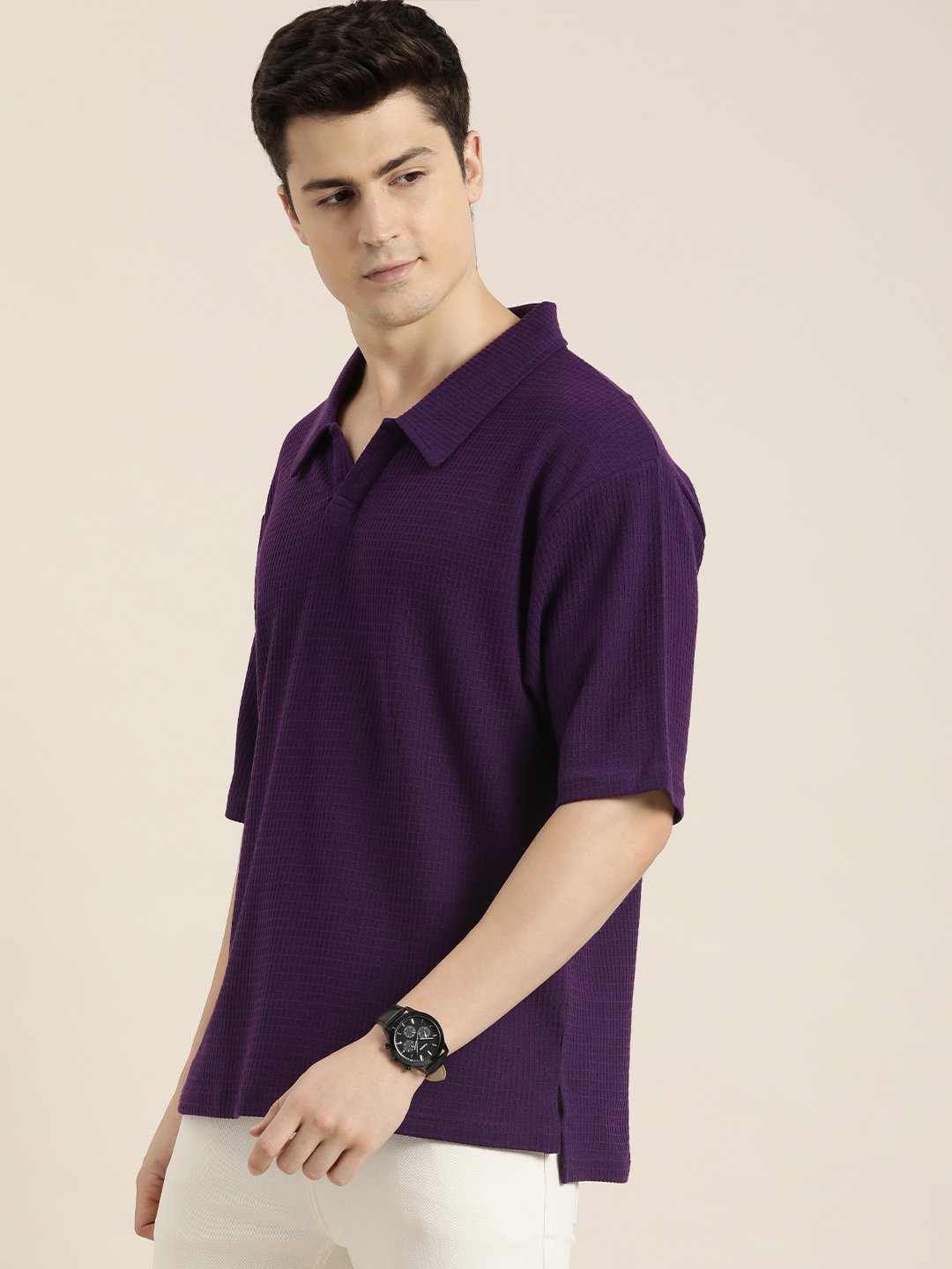 Mens Half Sleeve Oversized Fit Polo T-Shirts
