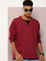 Mens Full Sleeve V-Neck Solid Oversized Fit Tshirts