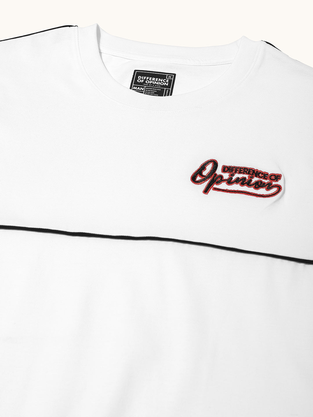 Mens Half Sleeve Round Neck Embroidered Oversized Fit Tshirts