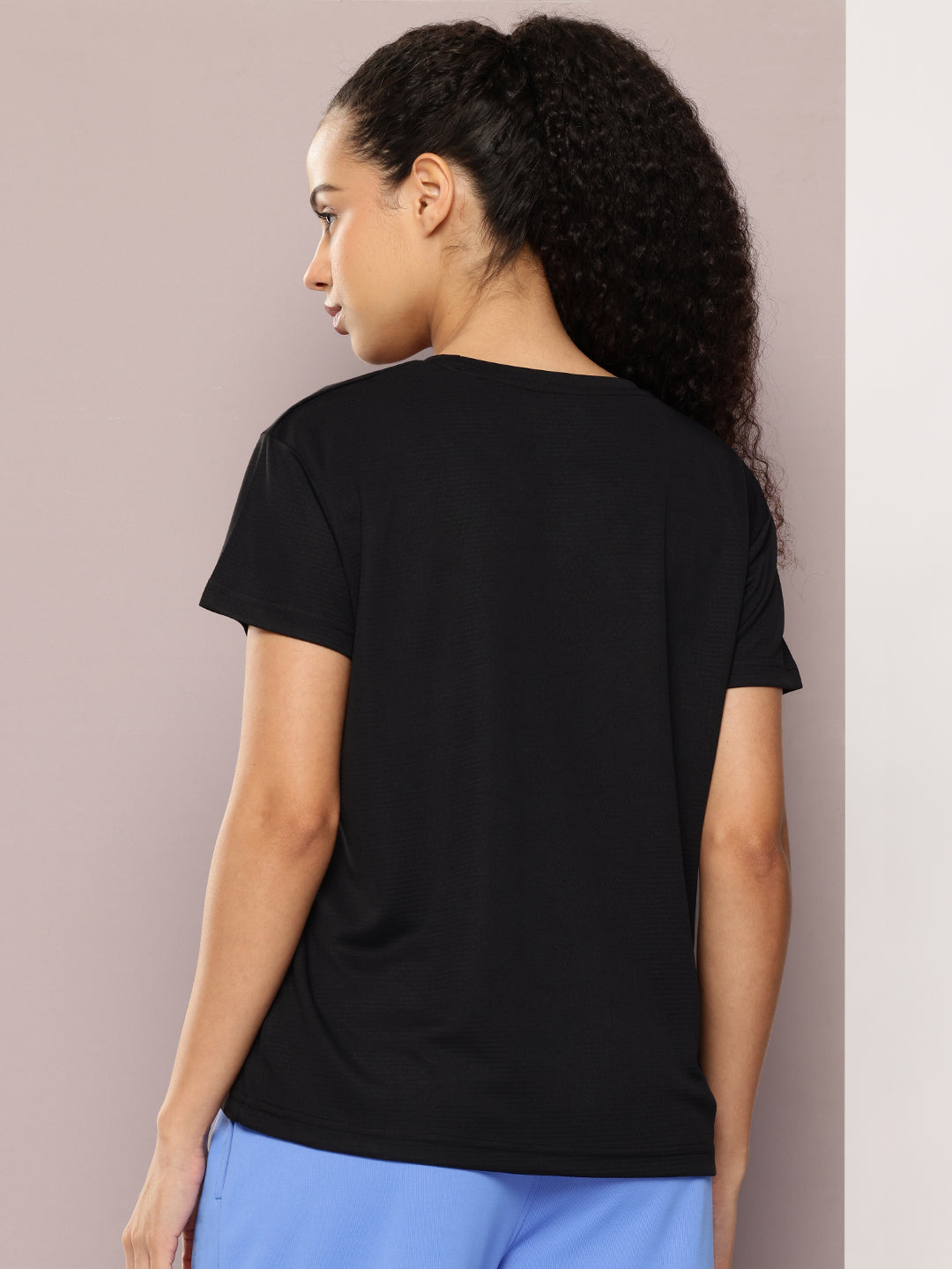 Womens Half Sleeve Round Neck Solid Boxy Fit Tshirts