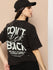 Womens Half Sleeve Round Neck Back Printed Oversized Fit Tshirts