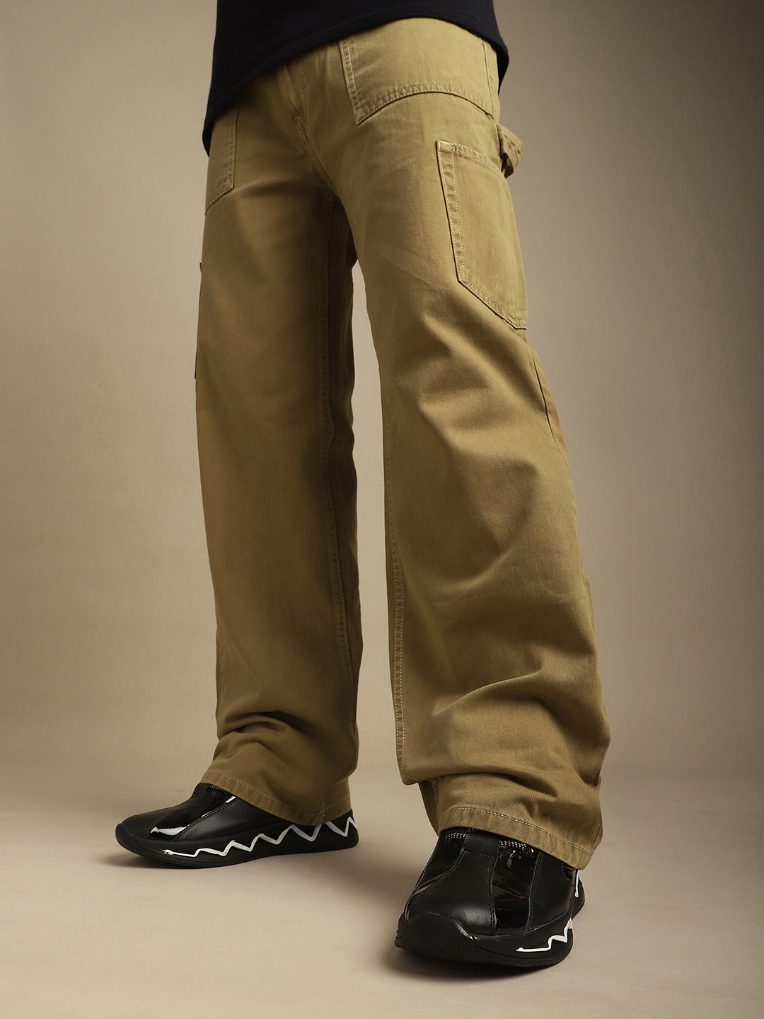 Men Plain Cargo Jeans
