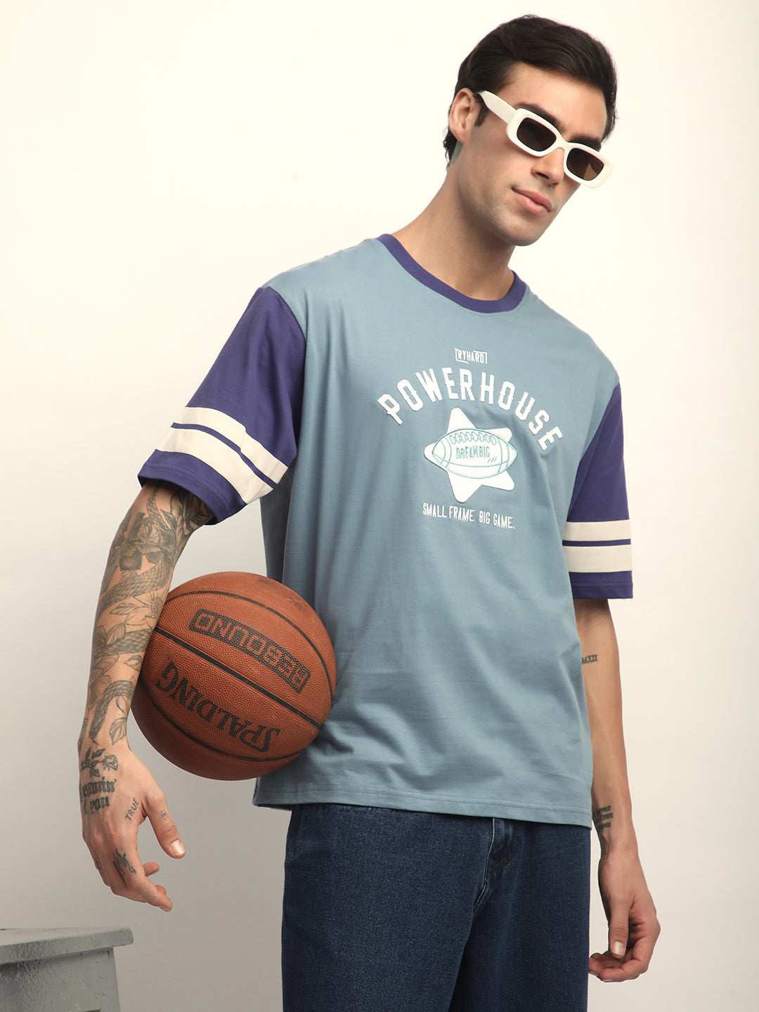 Mens Half Sleeve Round Neck Printed Oversized Fit Tshirts