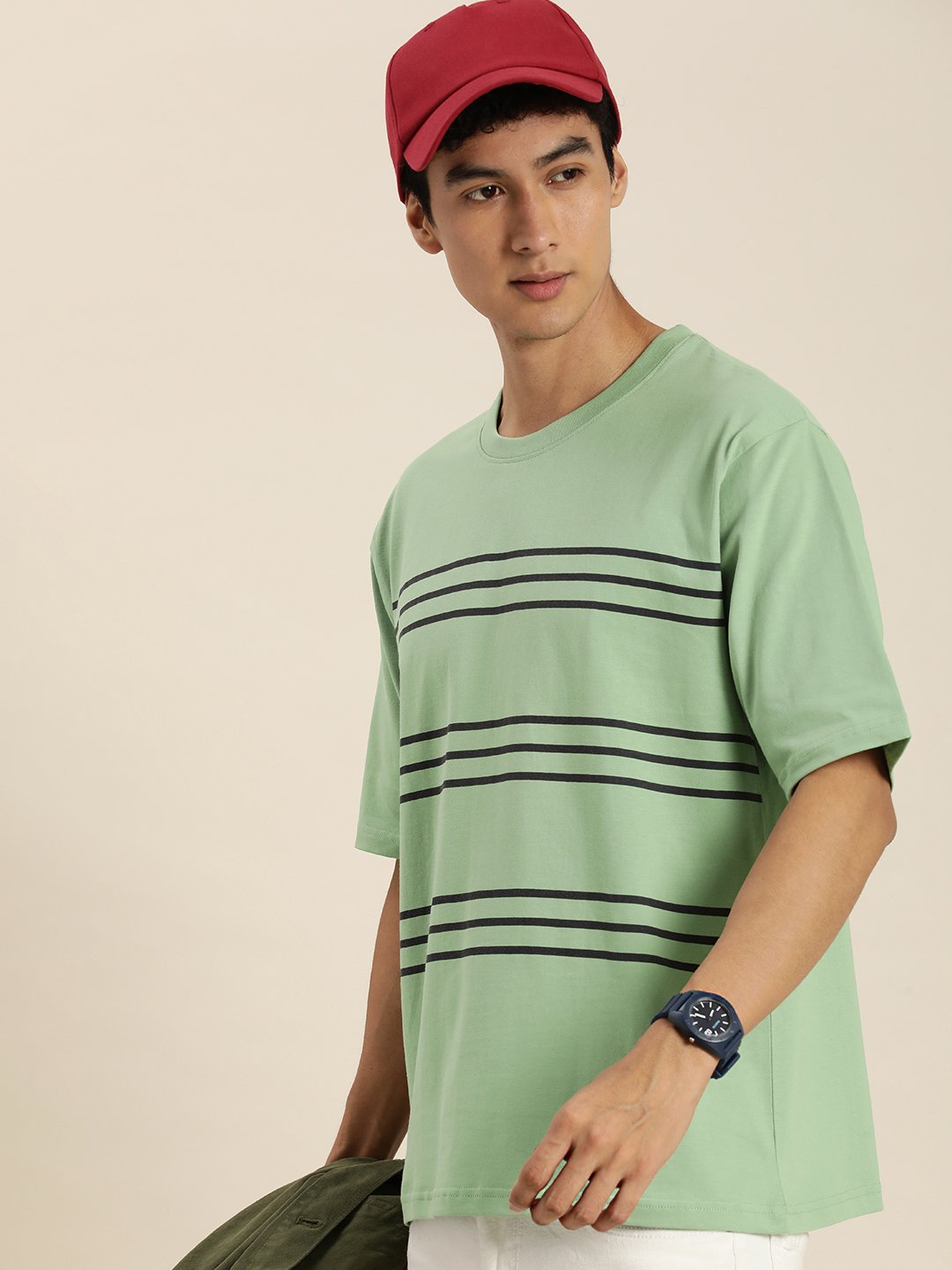 Mens Half Sleeve Round Neck Oversized Fit T-Shirts