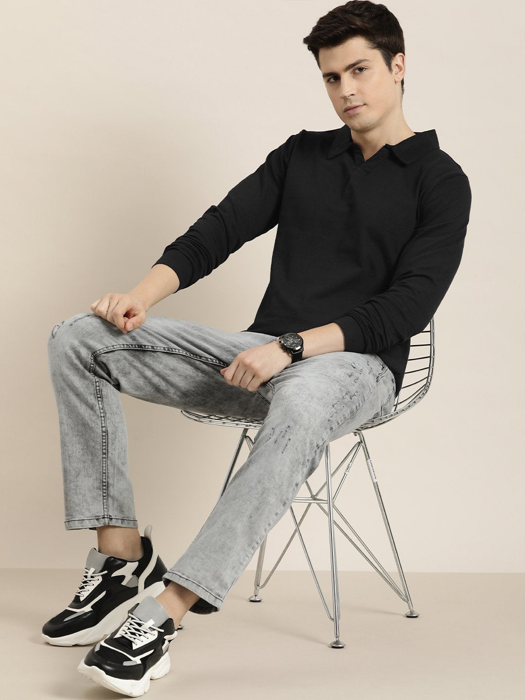 Mens Full Sleeve Regular Fit Polo T-Shirts