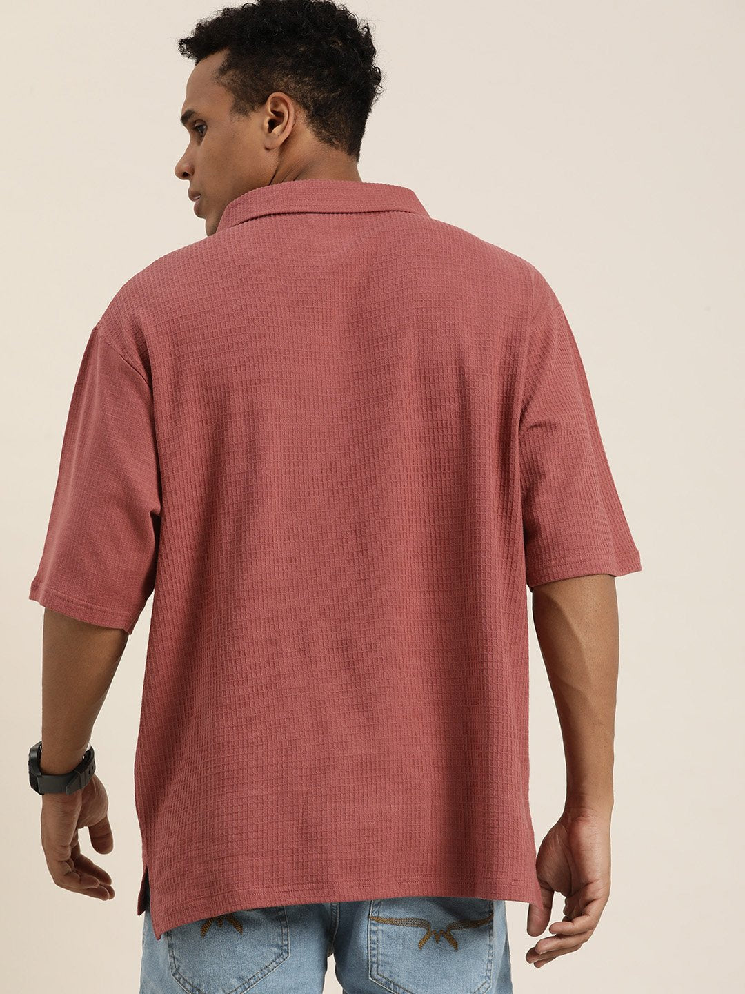 Mens Half Sleeve Oversized Fit Polo T-Shirts