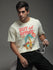 Mens Half Sleeve Drop Shoulder Printed Oversized Fit T-Shirts