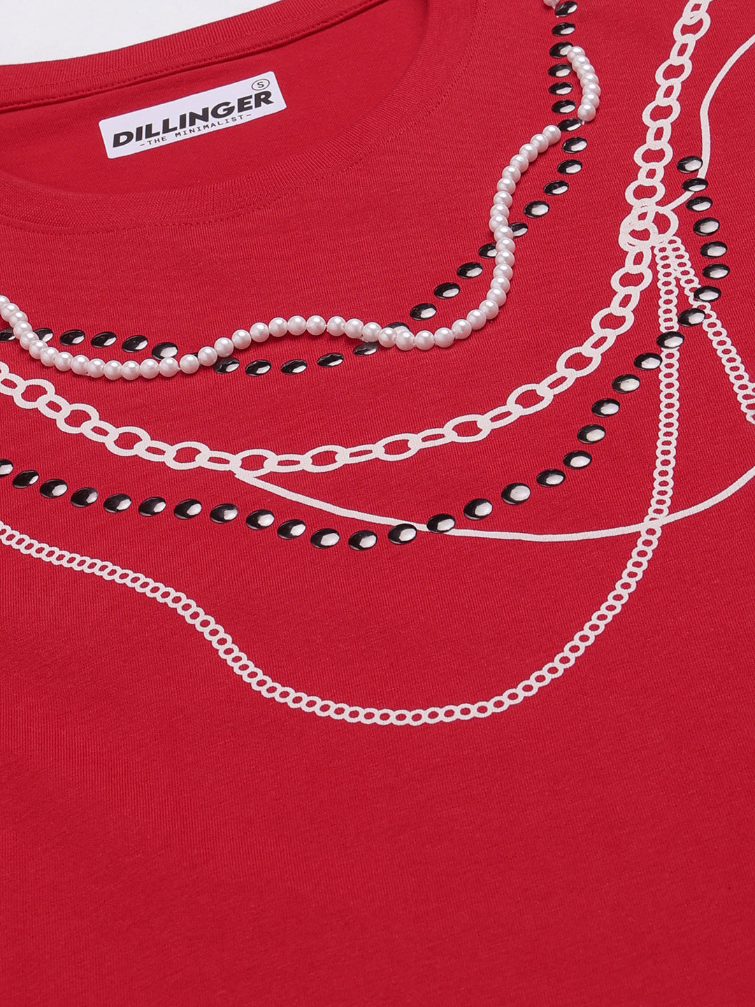 Womens Stud Detailed Boxy Regular Round Neck Tshirt 