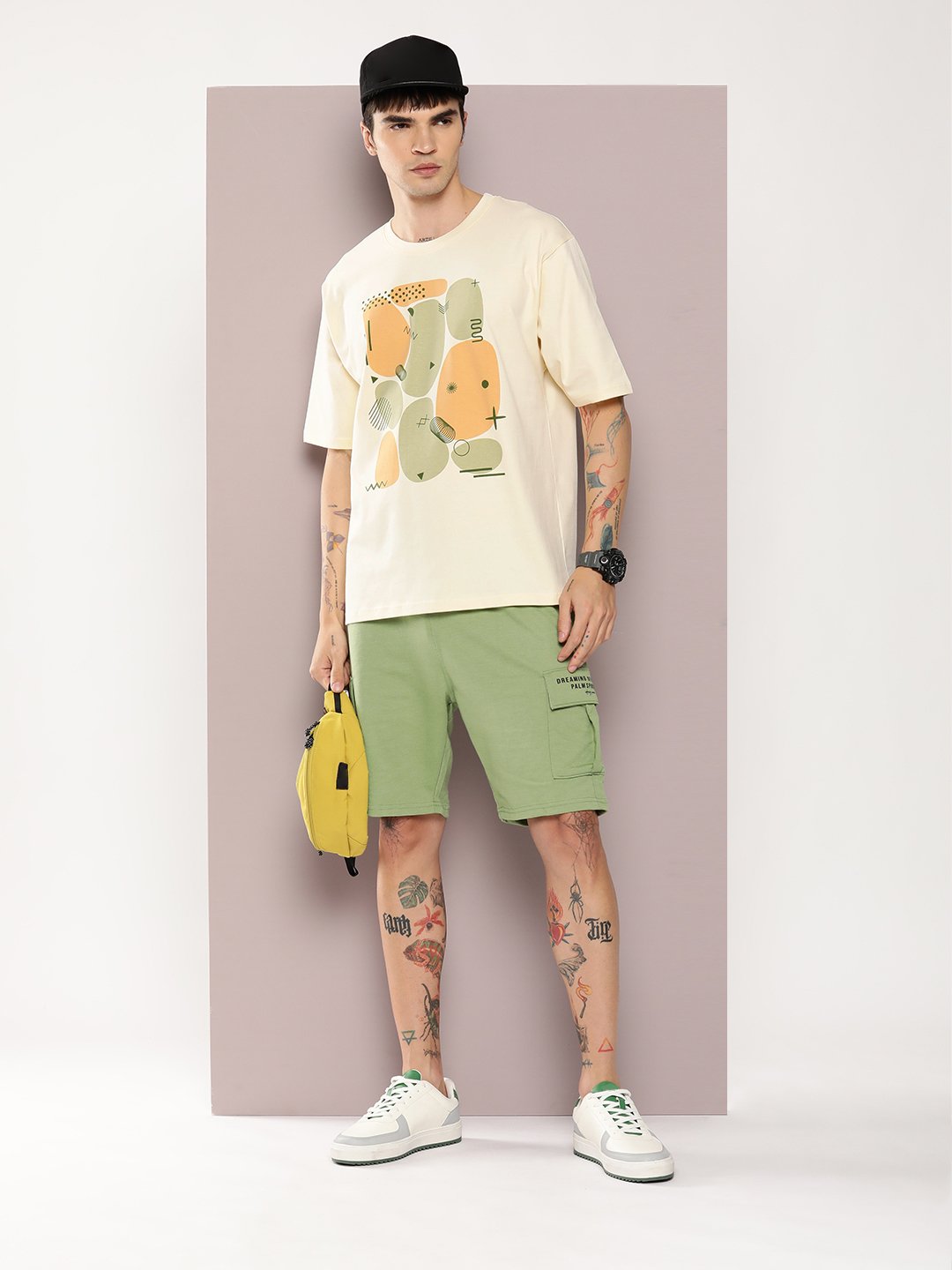 Mens Half Sleeve Round Neck Oversized Fit T-Shirts