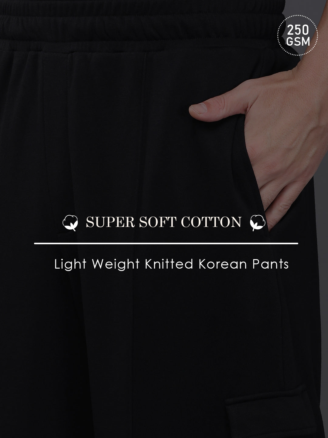 Men Super Soft Cotton Extra Baggy Korean Pant