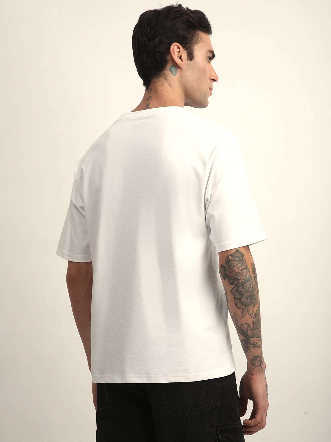 Mens Half Sleeve Round Neck Printed Oversized Fit Tshirts