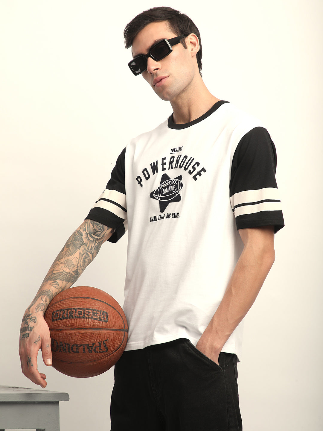 Mens Half Sleeve Round Neck Printed Oversized Fit Tshirts