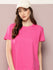 Womens Half Sleeve Round Neck Solid Boxy Fit Tshirts
