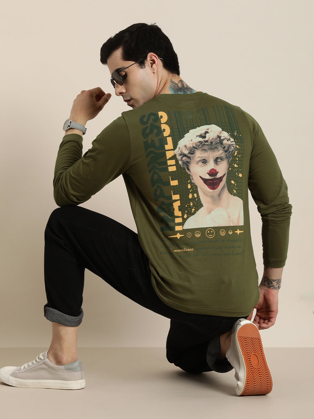 Mens Full Sleeve Round Neck Regular Fit T-Shirts